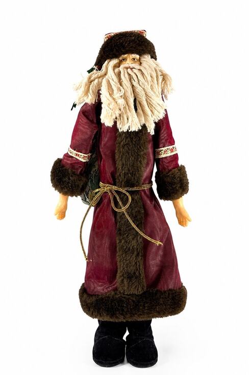 Brinns Other - Vintage Brinn’s 14” Victorian Santa Claus Figure Burgundy Robe Christmas Decor